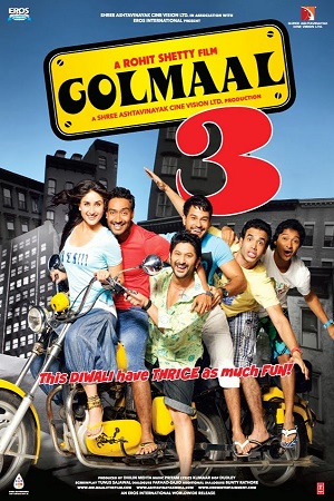 Download Golmaal 3 (2010) Hindi Full Movie 480p [400MB] | 720p [1GB] | 1080p [4GB] poster