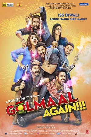 Download Golmaal Again (2017) Hindi Full Movie 480p [400MB] | 720p [1GB] | 1080p [4GB] poster
