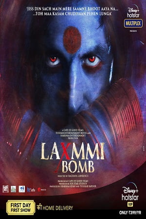 Download Laxmii (2020) Hindi Full Movie 480p [400MB] | 720p [1GB] | 1080p [2GB] poster