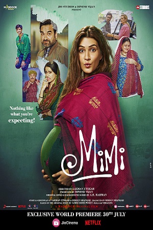 Download Mimi (2021) Hindi Full Movie 480p [300MB] | 720p [1GB] | 1080p [4GB] poster