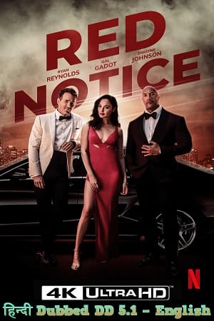 Download Red Notice – Netflix Original (2021) Dual Audio {Hindi-English} 480p [400MB] | 720p [1.3GB] | 1080p [3GB] | 2160p [6.4GB] poster